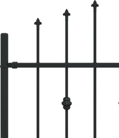 vidaXL Φράχτης με Σπίθες Μαύρο 200 x 130 εκ