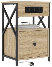 vidaXL Κομοδίνο Sonoma Δρυς 40 x 31 x 60 εκ. Επεξεργασμένο ξύλο