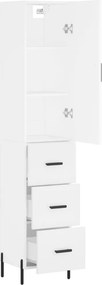 vidaXL Ντουλάπι Λευκό 34,5 x 34 x 180 εκ. από Επεξεργασμένο Ξύλο