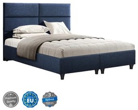 ΚΡΕΒΑΤΙ MILO ΑΠΟ ΜΠΛΕ ΥΦΑΣΜΑ HM616.08 ΓΙΑ ΣΤΡΩΜΑ 160x200 εκ.