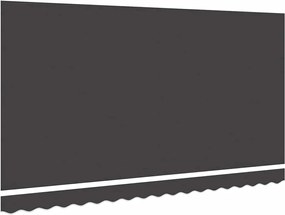 vidaXL Ύφασμα αντικατάστασης τέντας Ανθρακί 380 x 195 εκ. Πολυεστέρας