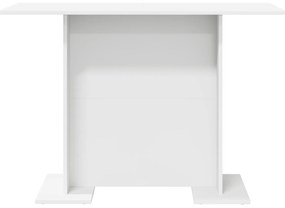 vidaXL Τραπέζι Φαγητού Λευκό 110x60x75 εκ Επεξεργασμένο Ξύλο