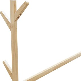 vidaXL Ράφι Ρούχων με Γάντζους και Ρόδες 100x35x157 εκ. από Μπαμπού