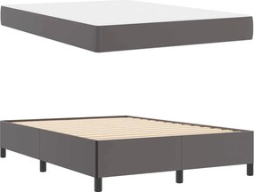vidaXL Σκελετός Κρεβατιού με στρώμα Γκρι 140 x 200 cm ύφασμα