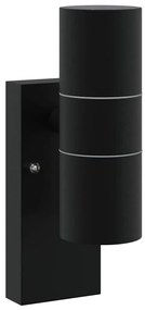 vidaXL Εξωτερικά Φωτιστικά Τοίχου 2 pcs Μαύρο 7 x 10 x 22 εκ
