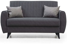 Καναπές - Κρεβάτι Διθέσιος Alkon 730MST1104 158x77x86cm Dark Grey
