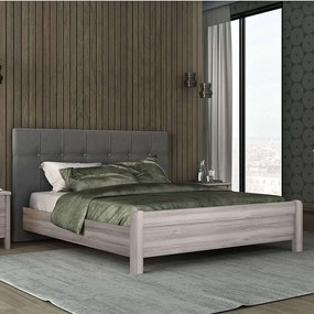 Κρεβάτι Νο55 160x200x111cm Grey-Ash Queen Size