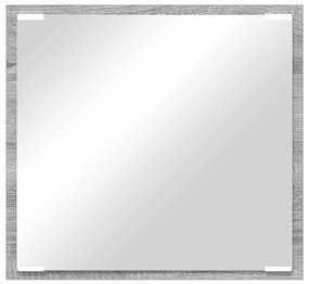 vidaXL LED Καθρέφτης Μπάνιου Γκρι Σοναμά 40x8.5x37 εκ Επεξεργασμένο Ξύλο