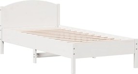 vidaXL Σκελετός Κρεβ. Χωρίς Στρώμα Λευκό 90x200 εκ Μασίφ Πεύκο