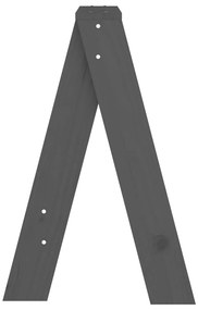 vidaXL Σκαμπό 2 Τεμ. Γκρι 40x40x60 εκ. από Μασίφ Ξύλο Πεύκου