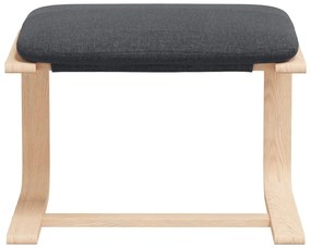 vidaXL Πολυθρόνα Relax Σκούρο Γκρι Υφασμάτινη με Υποπόδιο