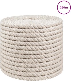 vidaXL Σχοινί Από Τζute 10 mm Λευκό 100% Τζούτα Tossa