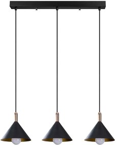 Φωτιστικό Οροφής - Ράγα Berceste 521SHN3302 69x37x114cm 3xE27 40W Black Opviq