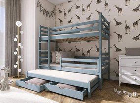 LUK 80x160 grey bunk bed Lano Furniture