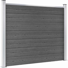vidaXL Σετ Πάνελ Περίφραξης Μαύρο 526 x 146 εκ. από WPC