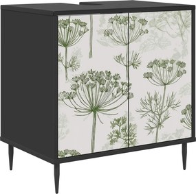 vidaXL Ντουλάπι Μπάνιου GOTHA Μαύρη Δρυς 60 x 40 x 61 εκ
