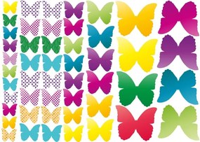 Διακοσμητικά αυτοκόλλητα τοίχου πεταλούδες - 50x70