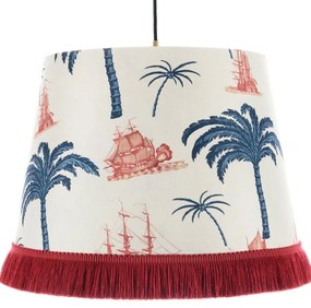 Φωτιστικό Οροφής Aegean Cl50421 Ø35Xø45Xh30 E27 White-Red-Blue Mindthegap Metal, Fabric