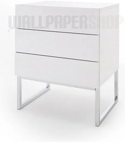 Κομοδίνο Λευκή Λάκα 50x60x40