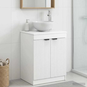 vidaXL Ντουλάπι Μπάνιου Λευκό 54 x 41 x 70 εκ Επεξεργασμένο Ξύλο
