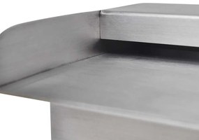 vidaXL Σιντριβάνι Καταρράκτης Πισίνας Ορθογώνιο 60 εκ. από Ανοξείδωτο Ατσάλι