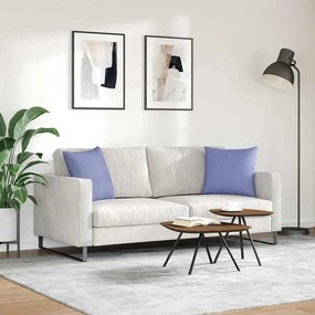 vidaXL Μαξιλάρι Καναπέ 2 pcs Μπλε τζην 45 x 45 cm ύφασμα