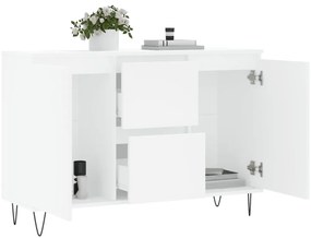 vidaXL Μπουφές Λευκός 101,5 x 35 x 70 εκ. από Επεξεργασμένο Ξύλο