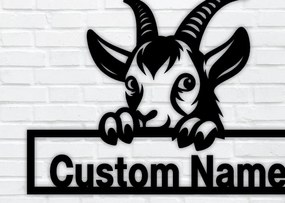 Intra απο ξύλο plywood 3mm-4mm πάχος - Προσαρμοσμένο Goat Metal Wall Art Laser Cut PNG Δίασταση 40x50 cm INTRAFABR-96482162