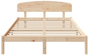 vidaXL Σκελετός Κρεβατιού Καφέ 160 x 200 cm Μασίφ ξύλο πεύκου