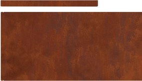 vidaXL Περίγραμμα γκαζόν 4 pcs Σκ rusty 450 x 0,05 x 25 εκ