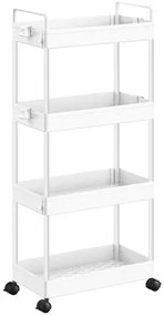 HOME USE τρόλει κουζίνας HUH-0163, 4 θέσεων, 40x21.5x91.5cm, λευκό