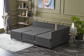 Corner Sofa-Bed Fly Right - Anthracite Anthracite