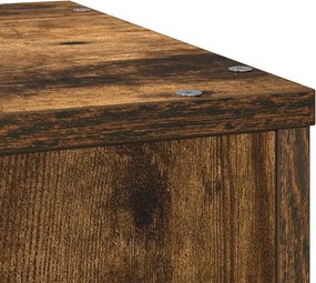 vidaXL Βάσεις Φυτών Καπνιστή Δρυς 33x33x100εκ Επεξεργασμένο Ξύλο
