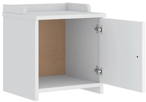 vidaXL Πάγκος διαδρόμου &quot;SANDNES&quot; Λευκό 45x40x50 εκ. Πεύκο μασίφ ξύλο