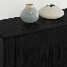 vidaXL Σετ Βαθμιδωτών Ντουλαπιών Τηλεόρασης 3 pcs Μαύρη Οξυά