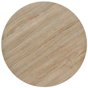 vidaXL Τραπέζι Bistro Στρογγυλό Χρώμα Δρυός 60 x 75 εκ. MDF / Ατσάλι