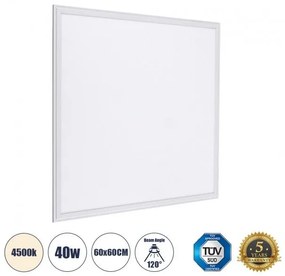 Χωνευτό Panel Milky Super Slim 40W 4500K IP20 Λευκό 60207 Globostar  60207 Λευκό