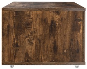 vidaXL Συρταριέρα Καπνιστή καρυδιά MDF με βερνίκι Συρταριέρα Ορθογώνια