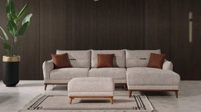 Stewehome Γωνιακός καναπές από ξύλο πεύκου