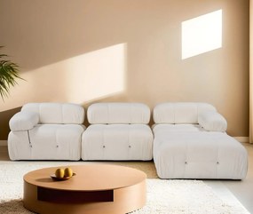 Corner Sofa Bubble Beige L1-O1-1R-PUF White
