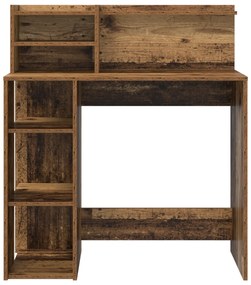 vidaXL Γραφείο με Αποθήκευση Παλιό Ξύλο 90x48x101.5 cm Επεξεργασμένο Ξύλο