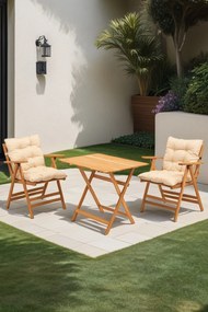 Garden Table &amp; Chairs Set (3 Pieces) My025 Natural
Cream