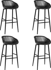 vidaXL Σετ Επίπλων Μπαρ 5 Τεμαχίων Μαύρο