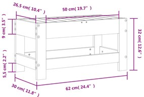 ΥΠΟΠΟΔΙΟ ΚΗΠΟΥ ΛΕΥΚΟ 62X30X32 ΕΚ. ΑΠΟ ΜΑΣΙΦ ΞΥΛΟ ΠΕΥΚΟΥ 844894