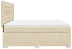 ΚΡΕΒΑΤΙ BOXSPRING ΜΕ ΣΤΡΩΜΑ ΚΡΕΜ 180X200 ΕΚ. ΥΦΑΣΜΑΤΙΝΟ 3290586