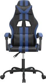 vidaXL Καρέκλα Gaming Μαύρο/Μπλε από Συνθετικό Δέρμα