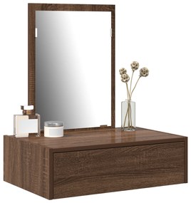 vidaXL Τοίχου Ριχείο Τραπέζι Καφέ Δρυός 60x40x70 cm