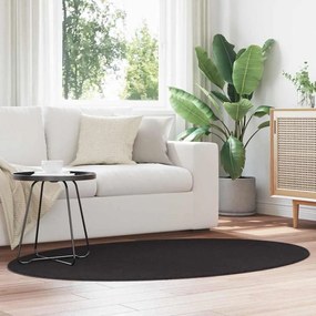 vidaXL Χαλιά χώρου Ωοειδής HUARTE Μαύρο 120 x 170 cm 100% Πολυεστέρας