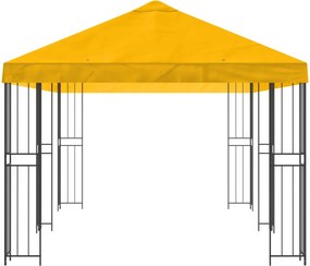 vidaXL Κιόσκι με Πλαϊνές Τοίχους 6 x 3 m Κίτρινο
