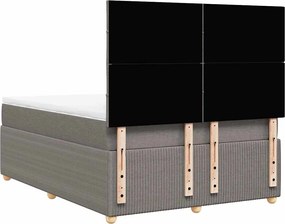vidaXL Κρεβάτι Boxspring με Στρώμα Taupe 140x190 εκ. Υφασμάτινο